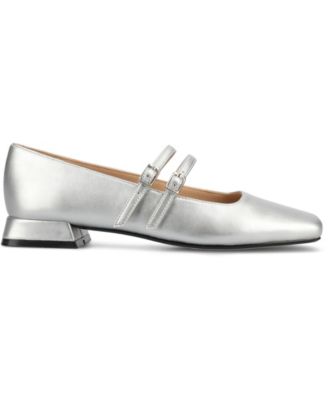 Women's Gredah Square Toe Double Strap Mary Jane Flats