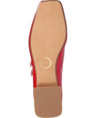 Women's Gredah Square Toe Double Strap Mary Jane Flats