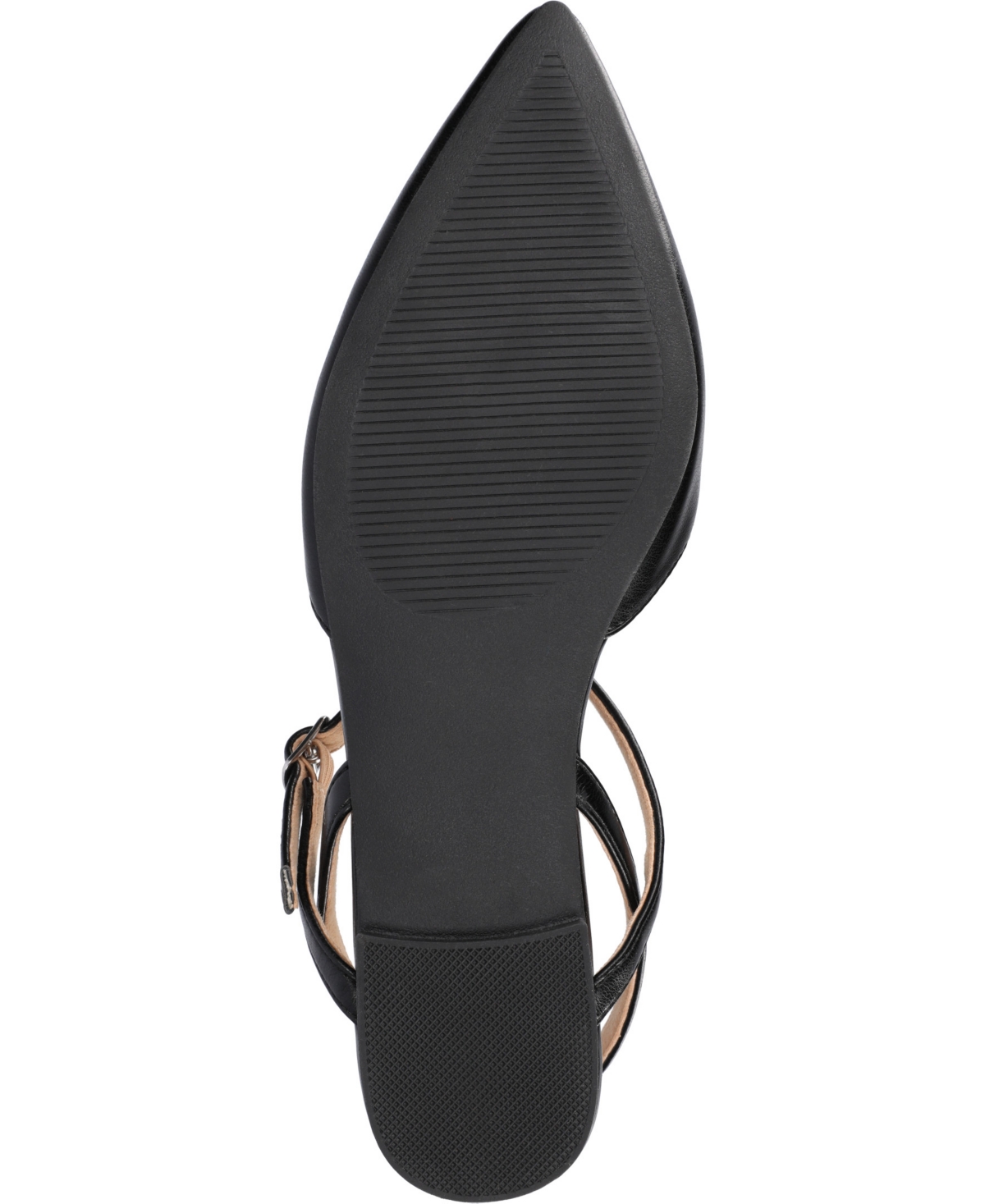 Shop Journee Collection Women's Martine Strappy Pointed Toe Flats In Black