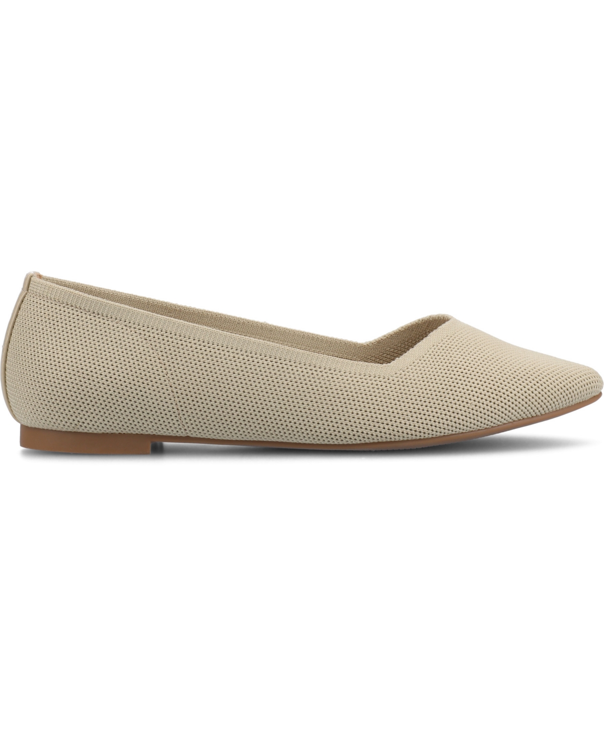 Journee Collection Women's Cait Bow Mary Jane Pointed Toe Flats In Taupe