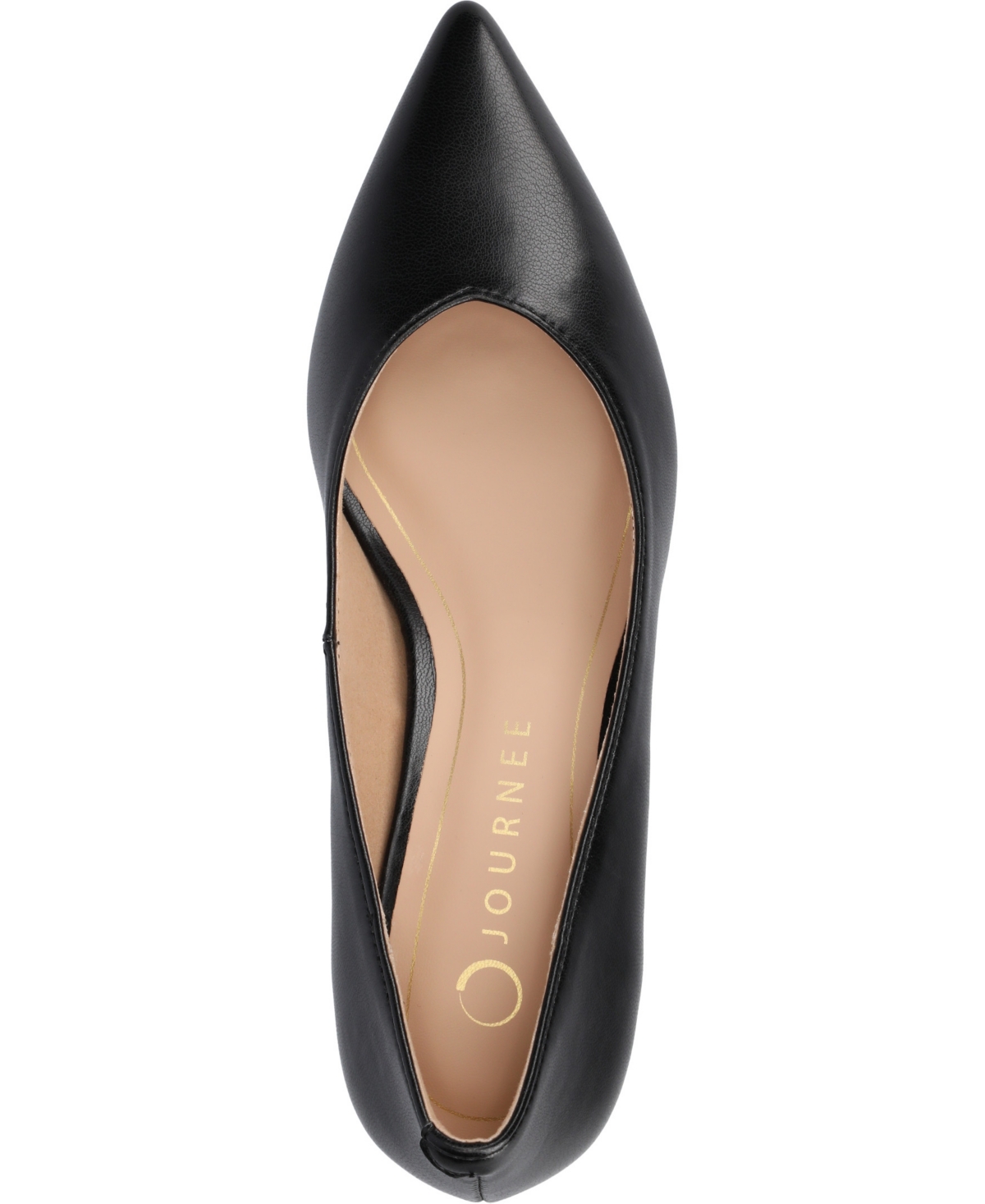 Shop Journee Collection Women's Pammie Pointed Toe Kitten Heel Dress Pumps In Black
