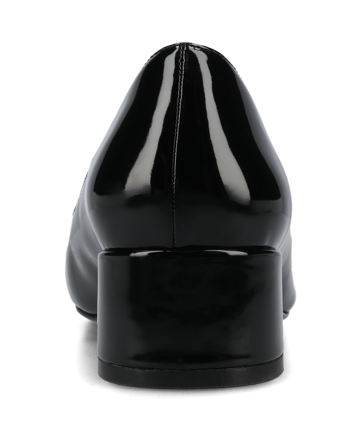 Shop Journee Collection Women's Saarii Round Toe Block Heel Pumps In Black Patent