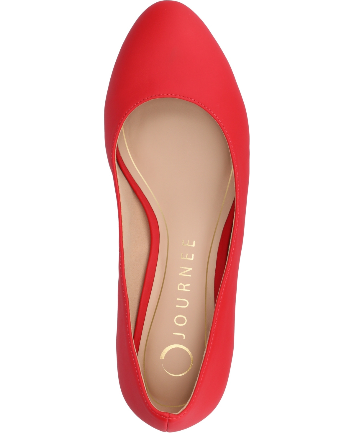 Shop Journee Collection Women's Saarii Round Toe Block Heel Pumps In Red