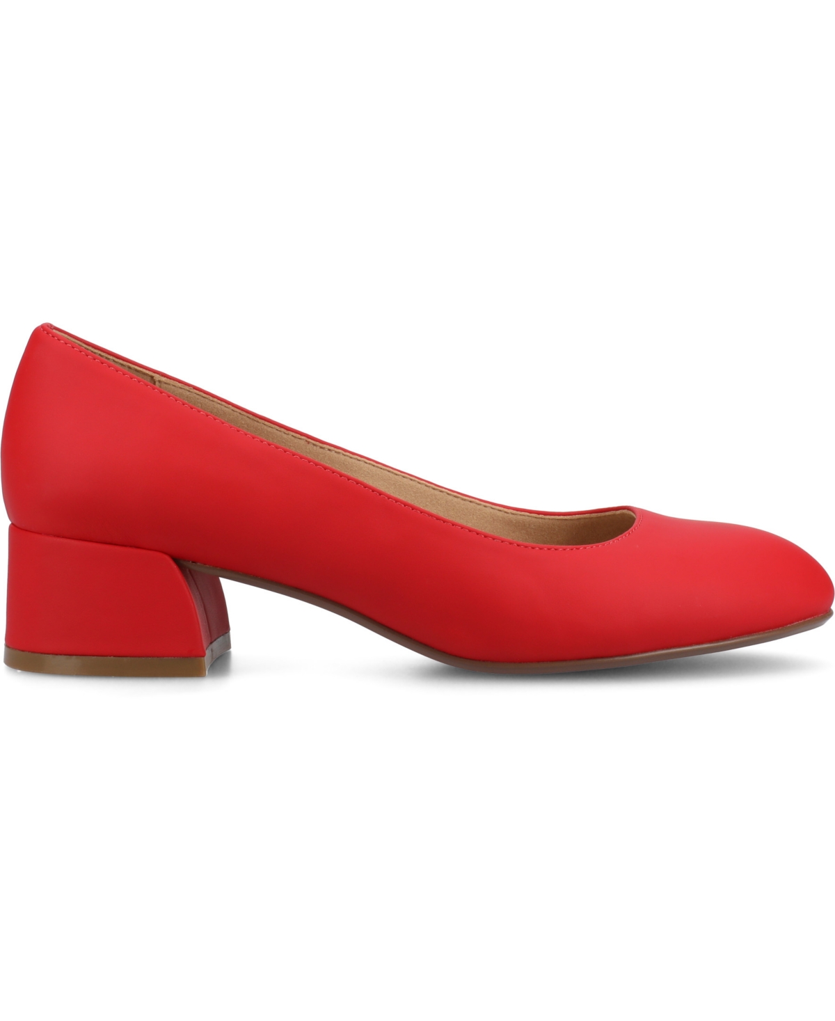 JOURNEE COLLECTION WOMEN'S SAARII ROUND TOE BLOCK HEEL PUMPS 