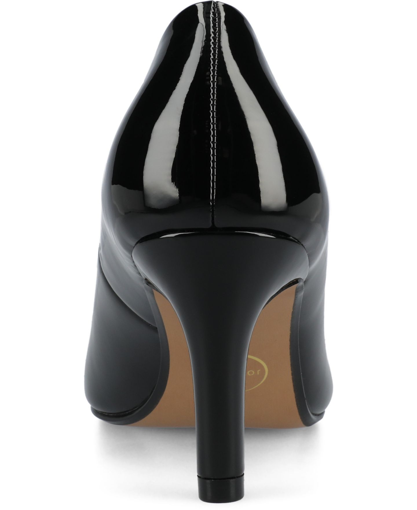 Женские туфли Journee Collection Scylee Pointed Toe Dress Pumps, цвет: Чёрный лаковый — фото 5