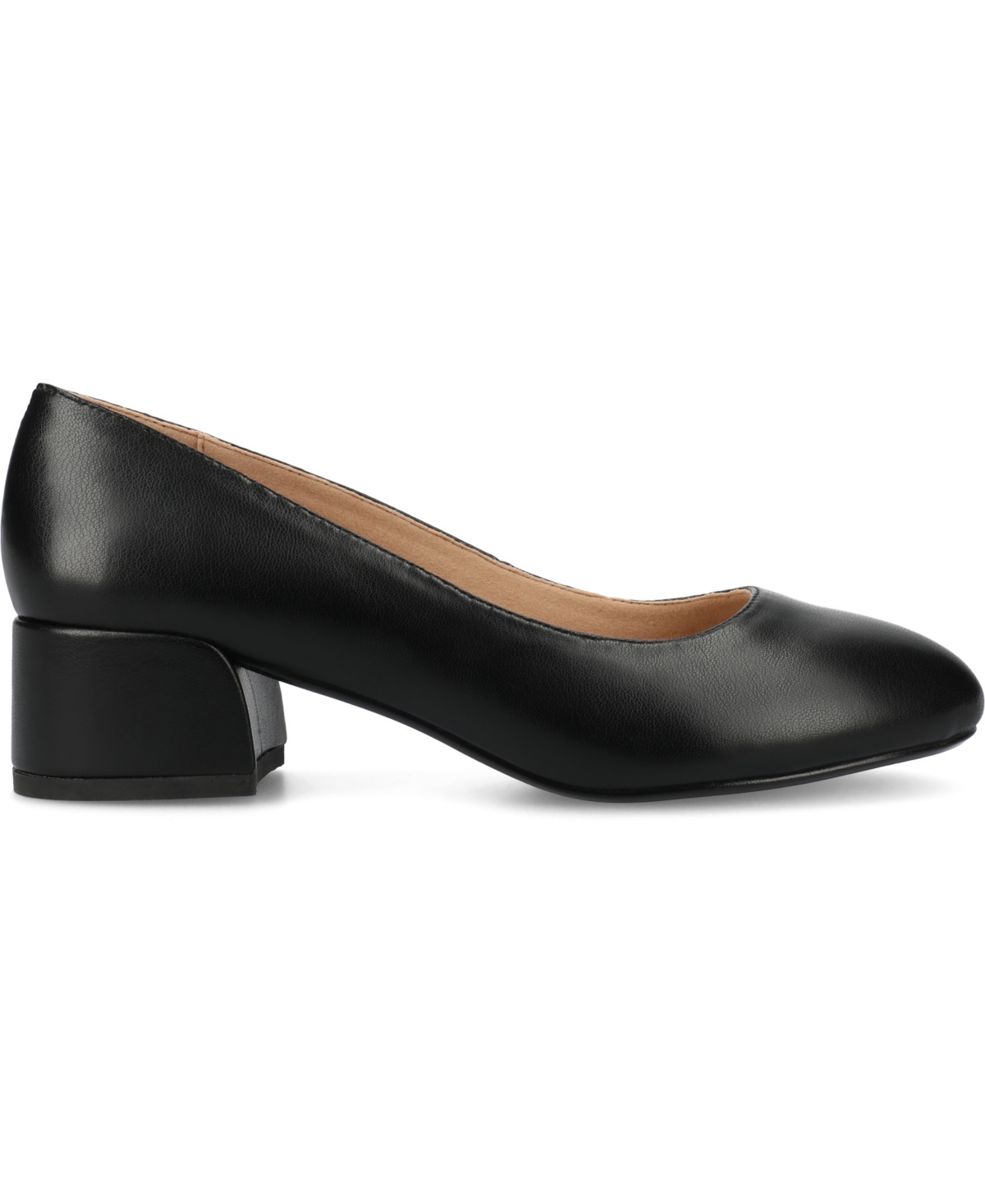 JOURNEE COLLECTION WOMEN'S SAARII ROUND TOE BLOCK HEEL PUMPS 