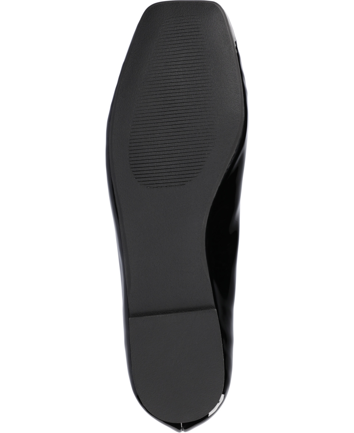 Shop Journee Collection Women's Zimia Buckle Square Toe Ballet Flats In Black Patent