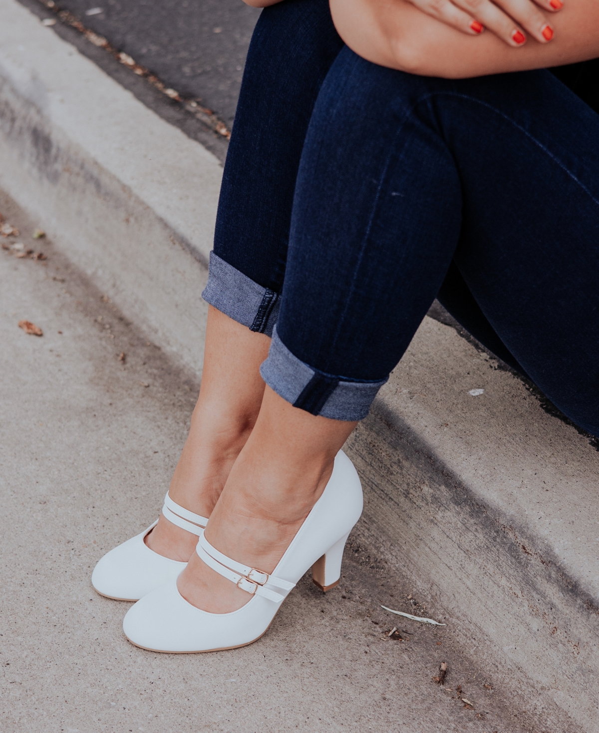Journee Collection Journee Wendy Patent Mary Jane Pump In Black Patent