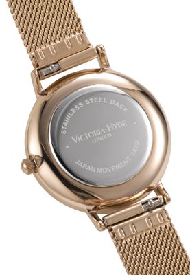 Woman Crystals Watch 32mm Dial Rose Gold Stainless Steel, Victoria Hyde