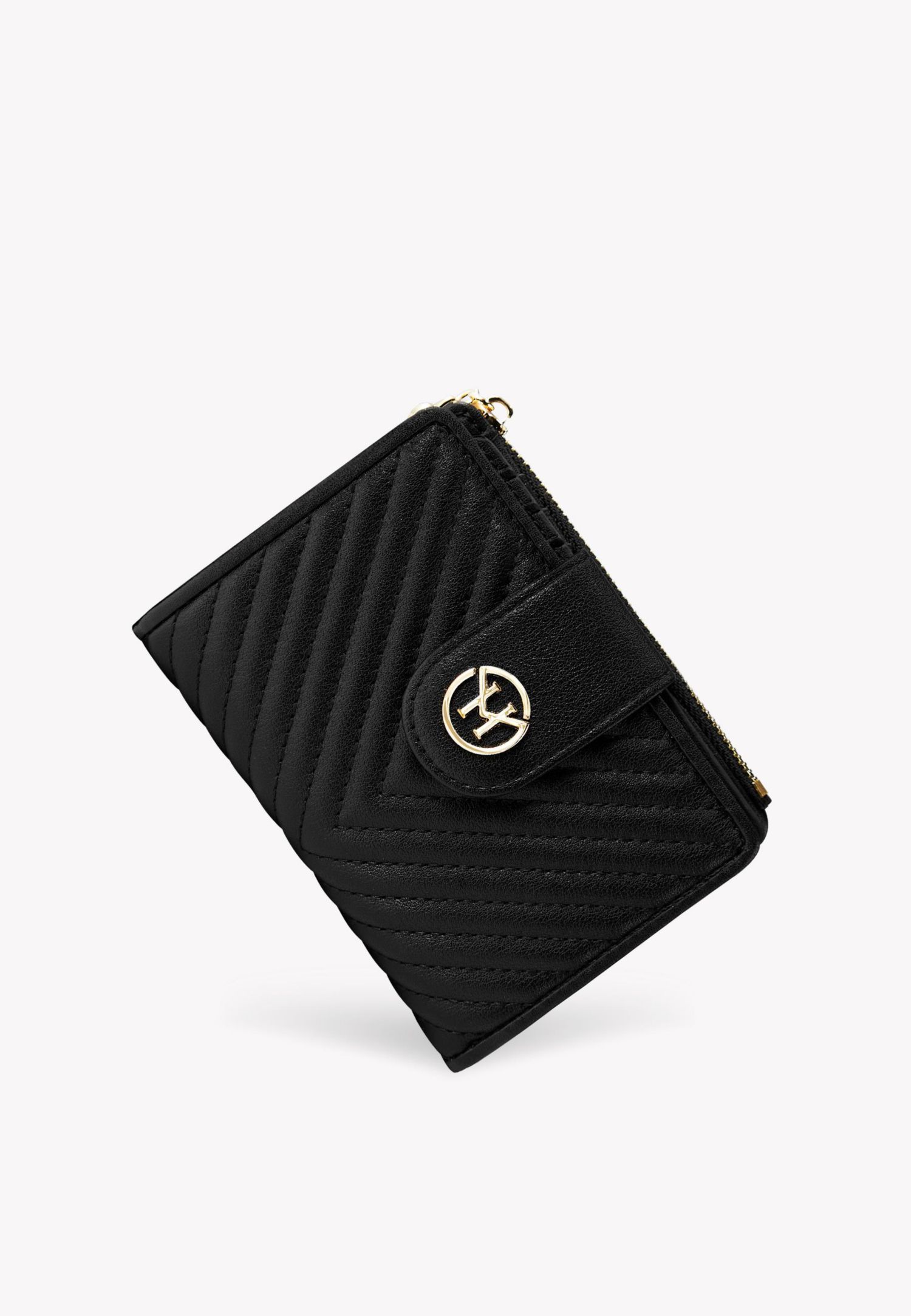 Rosi Women's Genuine Leather Wallets V-stripe Quilted 20+ card slots Victoria Hyde