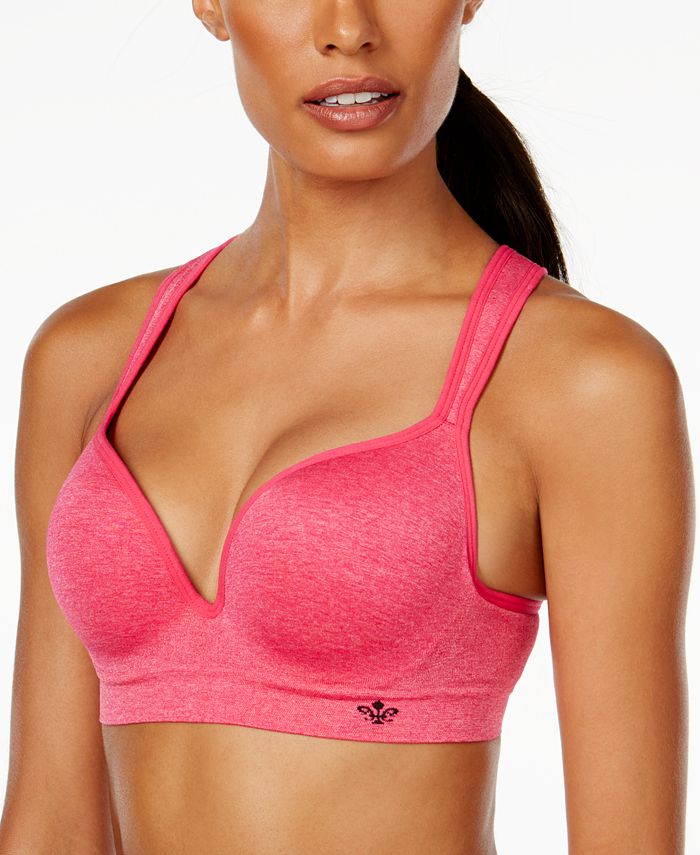 Lily of France Energy Boost Women`s Medium Impact Active Bra, L 