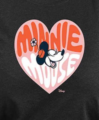 Plus Size Disney Minnie Mouse Heart Graphic Pullover T-shirt