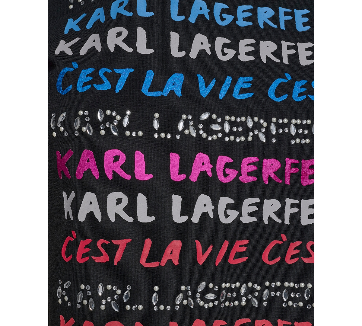 Karl Lagerfeld Paris Women's Logo Graphic-Print Tee