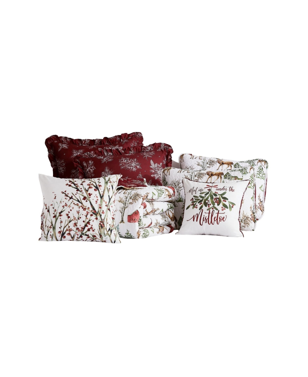 Southshore Fine Linens Christmas 7-Pc. Holiday Quilt Set