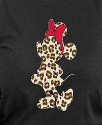 Plus Size Disney Minnie Mouse Leopard Graphic Pullover Top