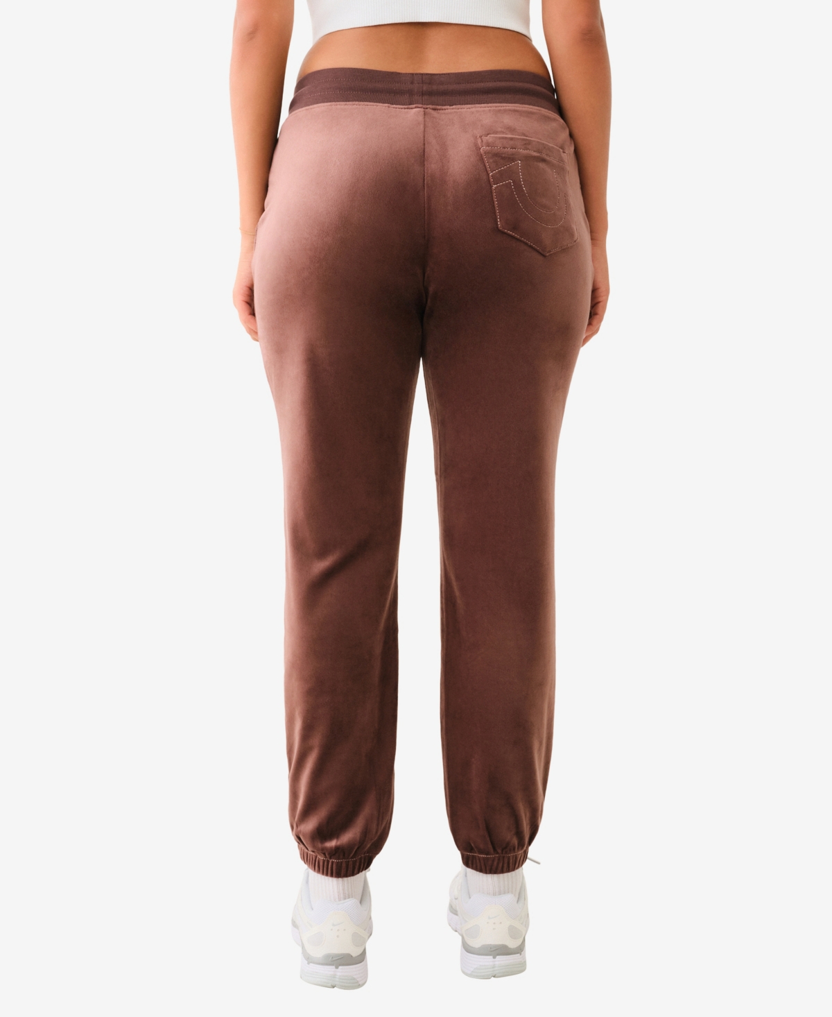 TRUE RELIGION WOMEN'S LUREX VELOUR JOGGER PANTS 
