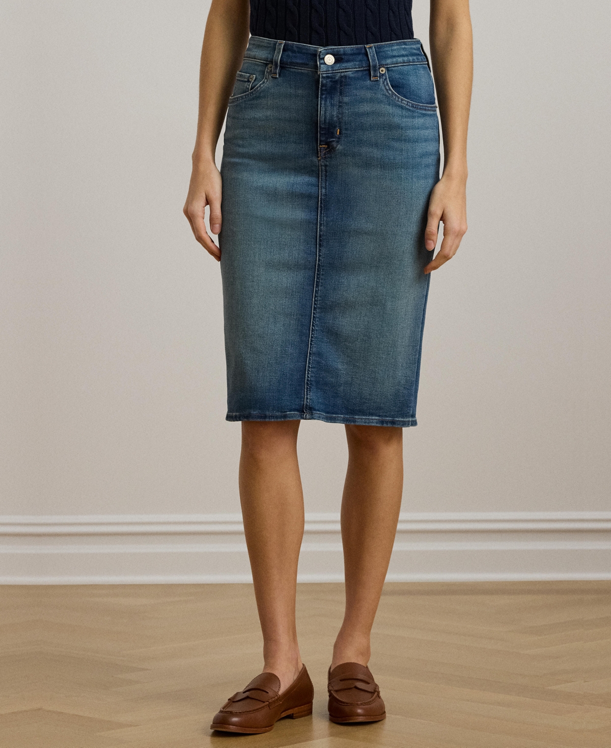 Denim Skirt - Sunset Indigo Wash