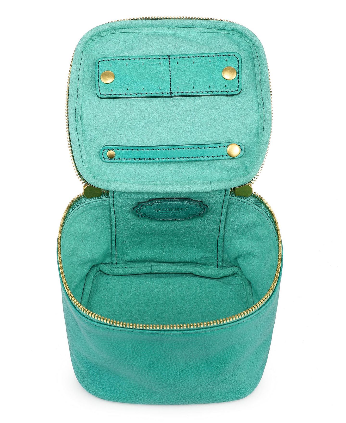 OLD TREND Celosia Cube Leather Jewelry Case, цвет: Аквамариновый — фото 4