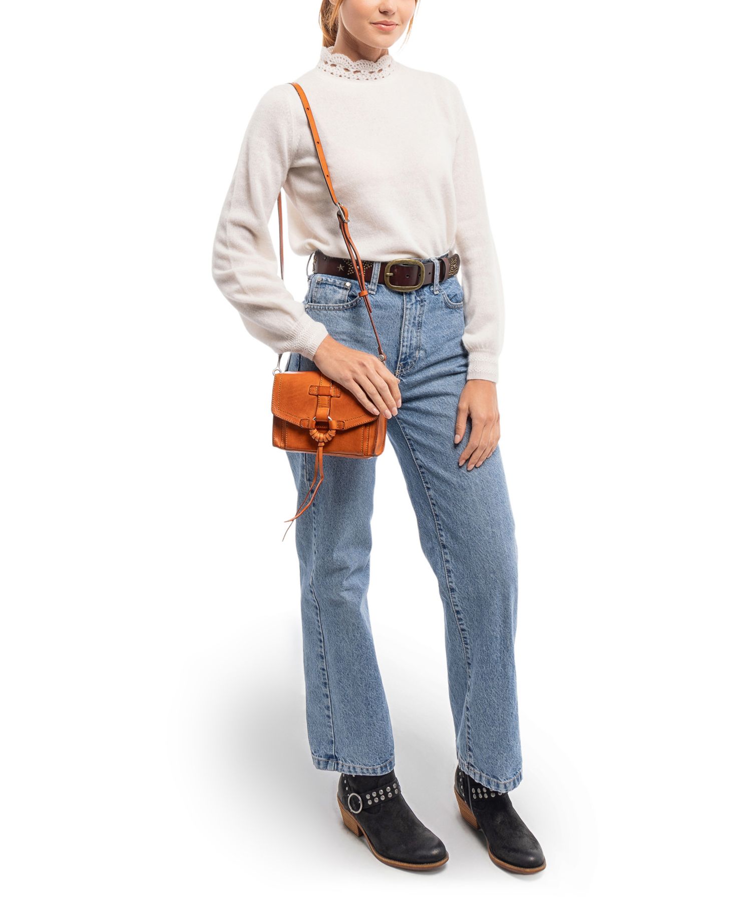 Anemone Small Leather Crossbody Bag