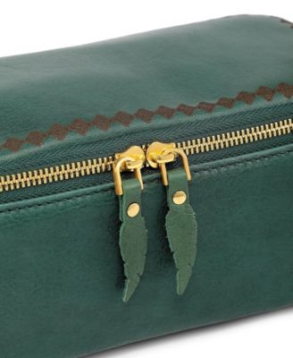 Celosia Rectangular Leather Jewelry Case