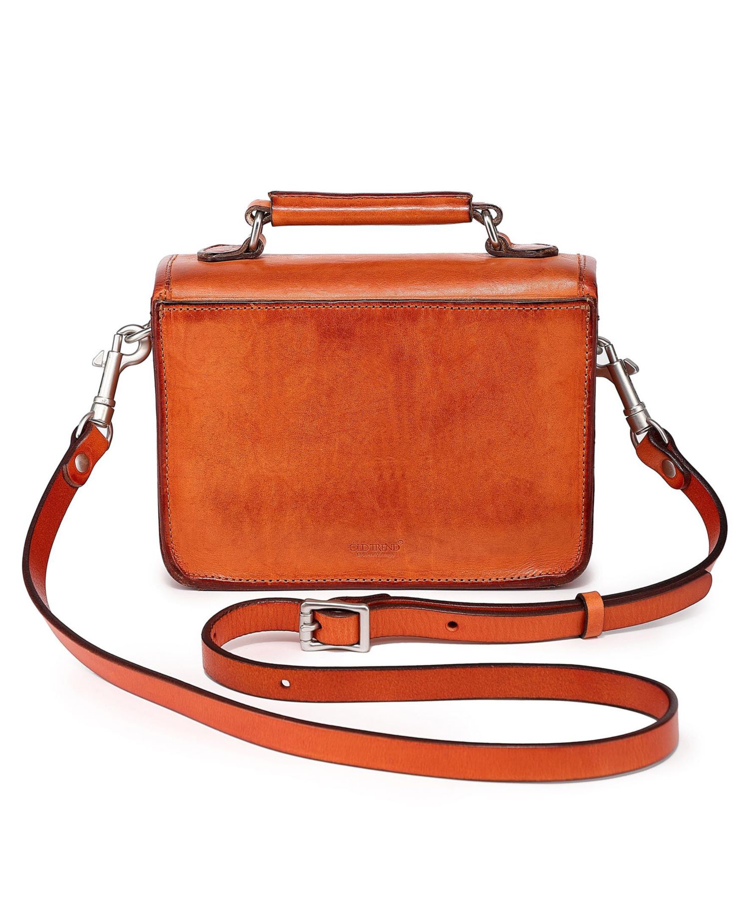 Laurel Mini Leather Convertible Pushlock Crossbody Bag