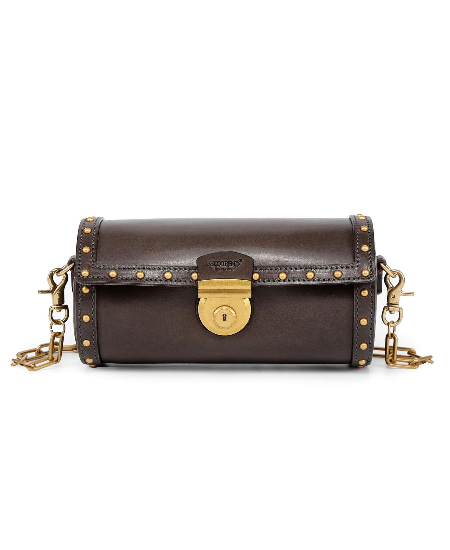 Oranda Small Leather Barrel Crossbody Bag