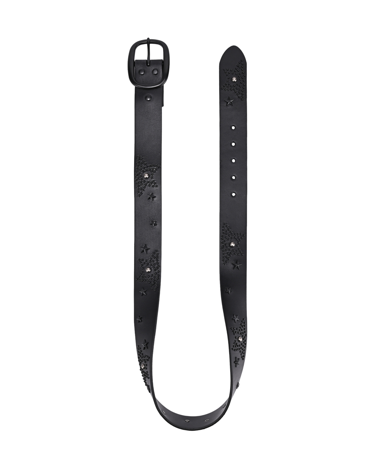 Old Trend Women's Glory Star Leather Belt In Black