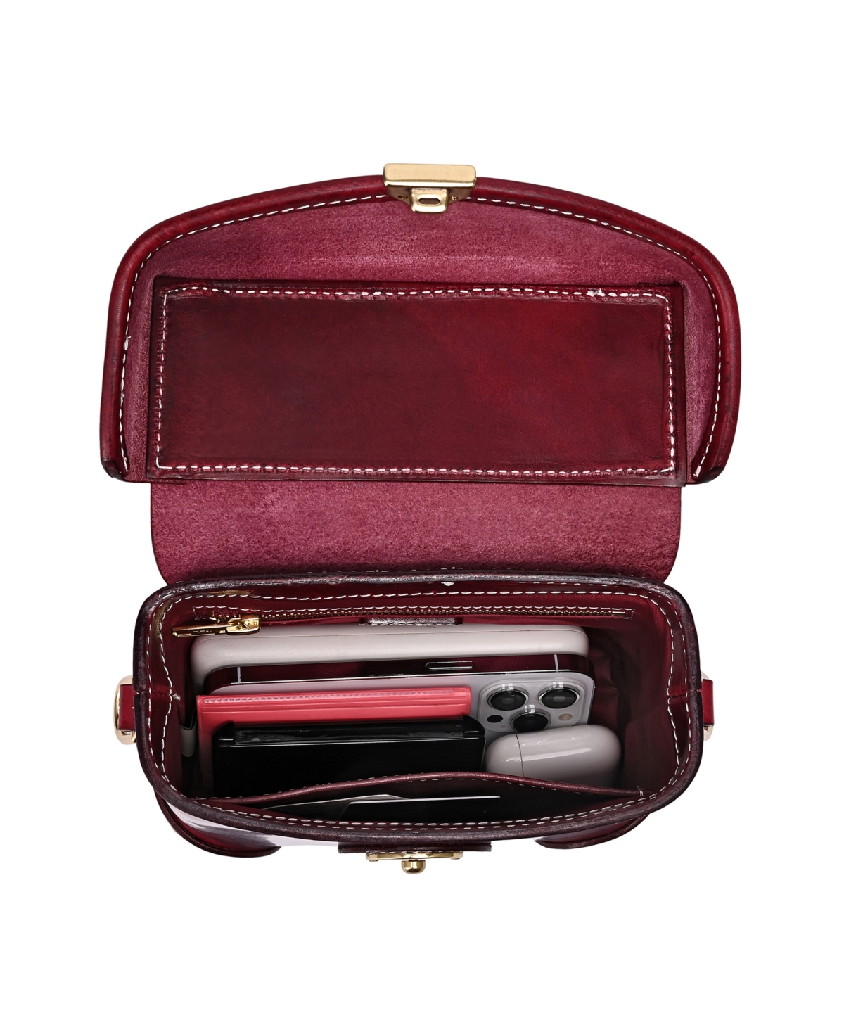 Old Trend Azalea Vintage Box Crossbody Bag In Maroon