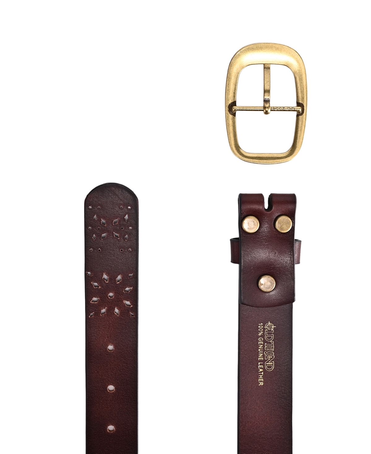 Old Trend Women's Blooming Crocus Leather Belt In Brown