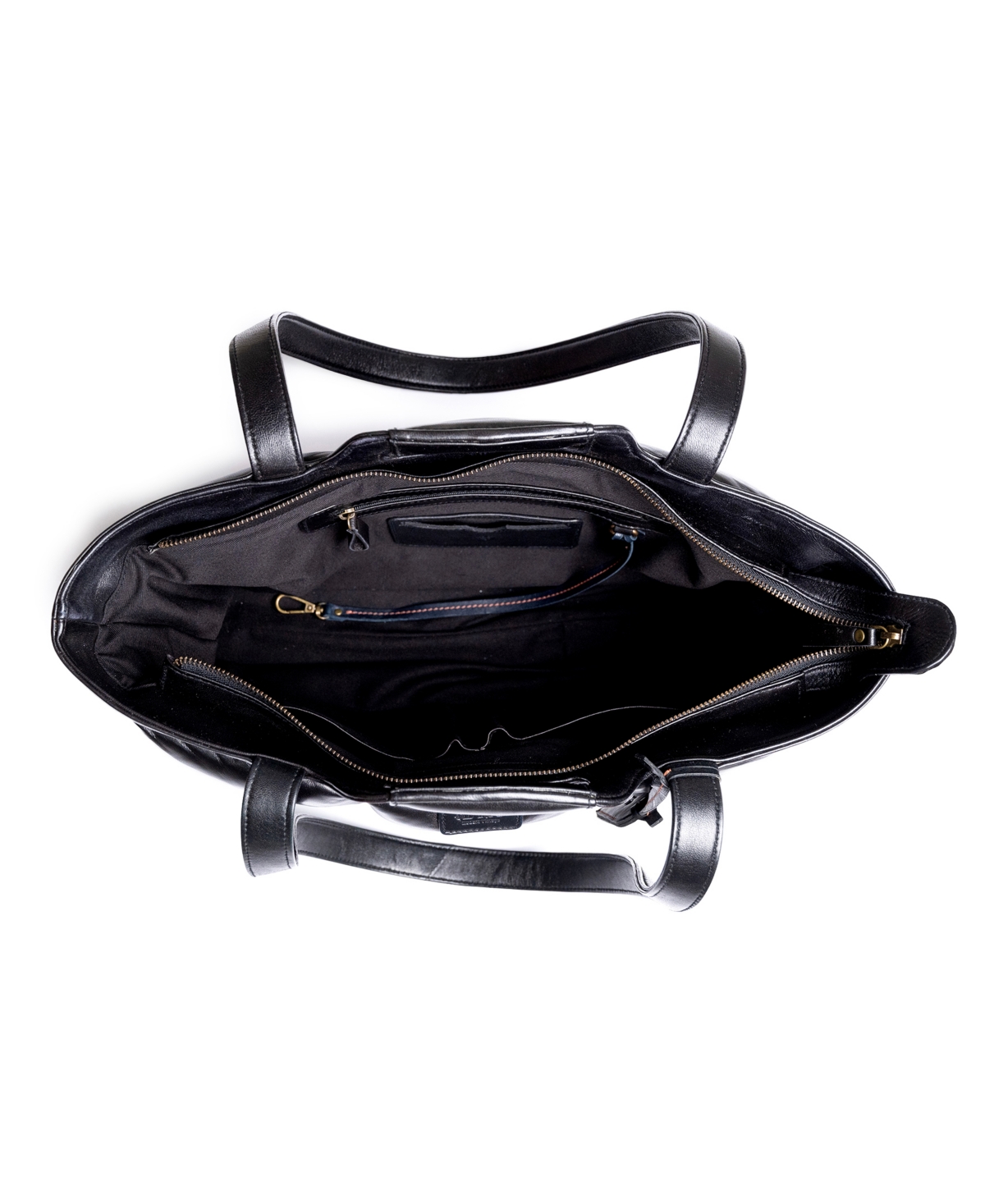 Old Trend Puff Clover Leather Tote Bag In Black