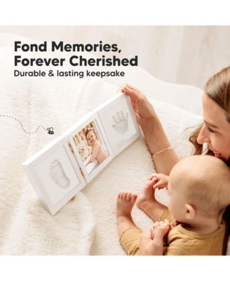 Fond Baby Hand and Footprint Kit Frame, Baby Shower Gifts for Boys, Girls, Newborn Baby Keepsake Footprint Kit