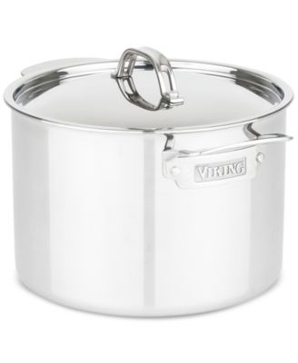 3-Ply Stainless Steel 10-Pc. Cookware Set with Stainless Steel Lids