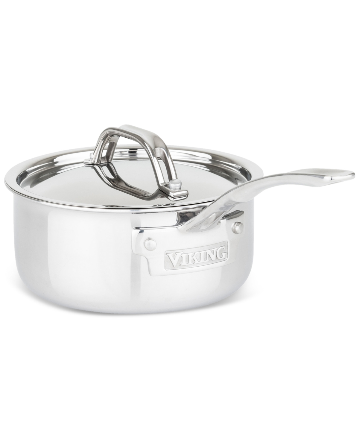 MACY'S 3-PLY STAINLESS STEEL 10-PC. COOKWARE SET WITH STAINLESS STEEL LIDS 