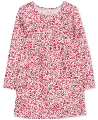 Carter's - Toddler Girls Floral-Print Cotton Jersey Dress
