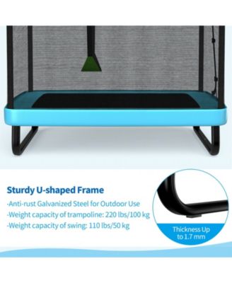 6 Feet Kids Entertaining Trampoline with Swing Safety Fence