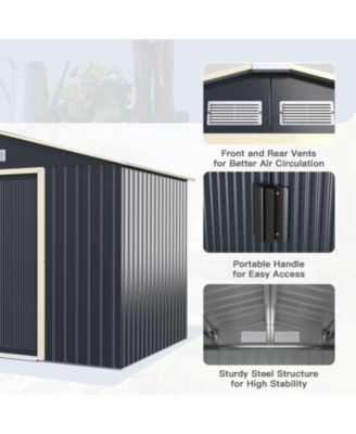 9 x 6 Feet Metal Storage Shed for Garden and Tools