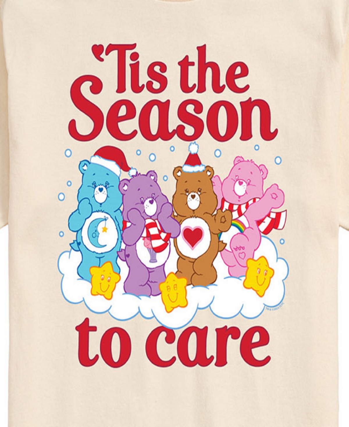Airwaves Men's Care Bears Tis The Season Short Sleeve Tee -Khaki