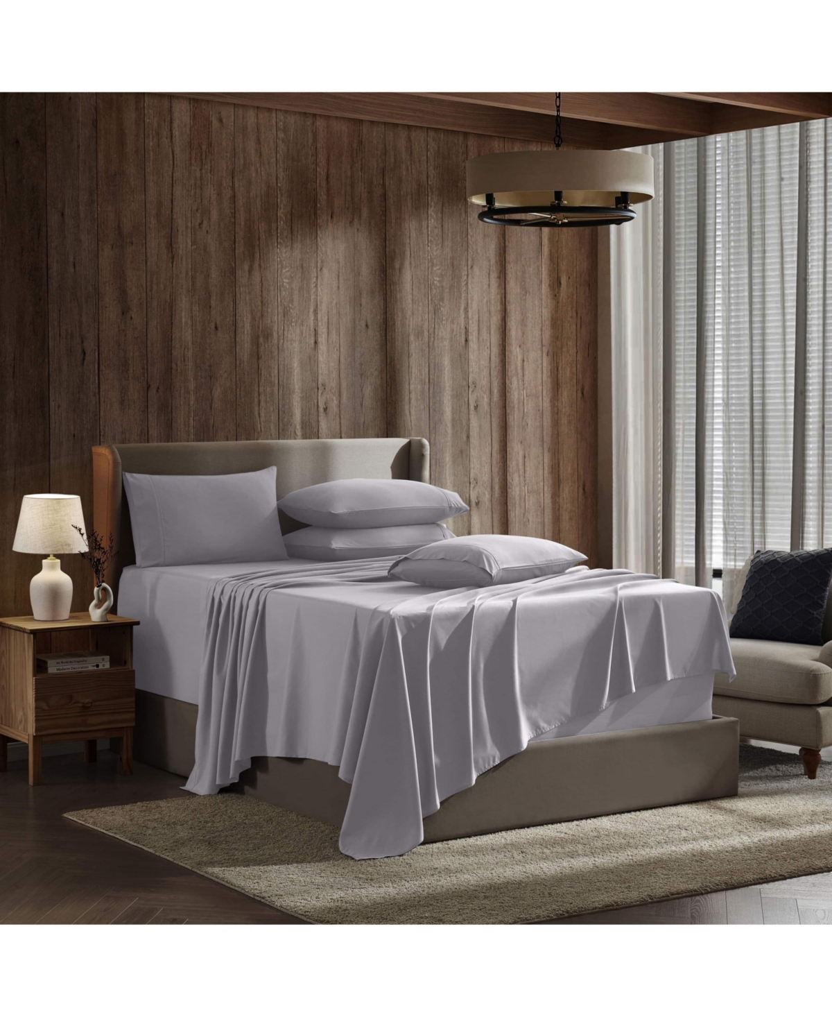 Empyrean Bedding 6 Piece Extra Deep Luxury Collection Classic Silky Thread Sheet Set