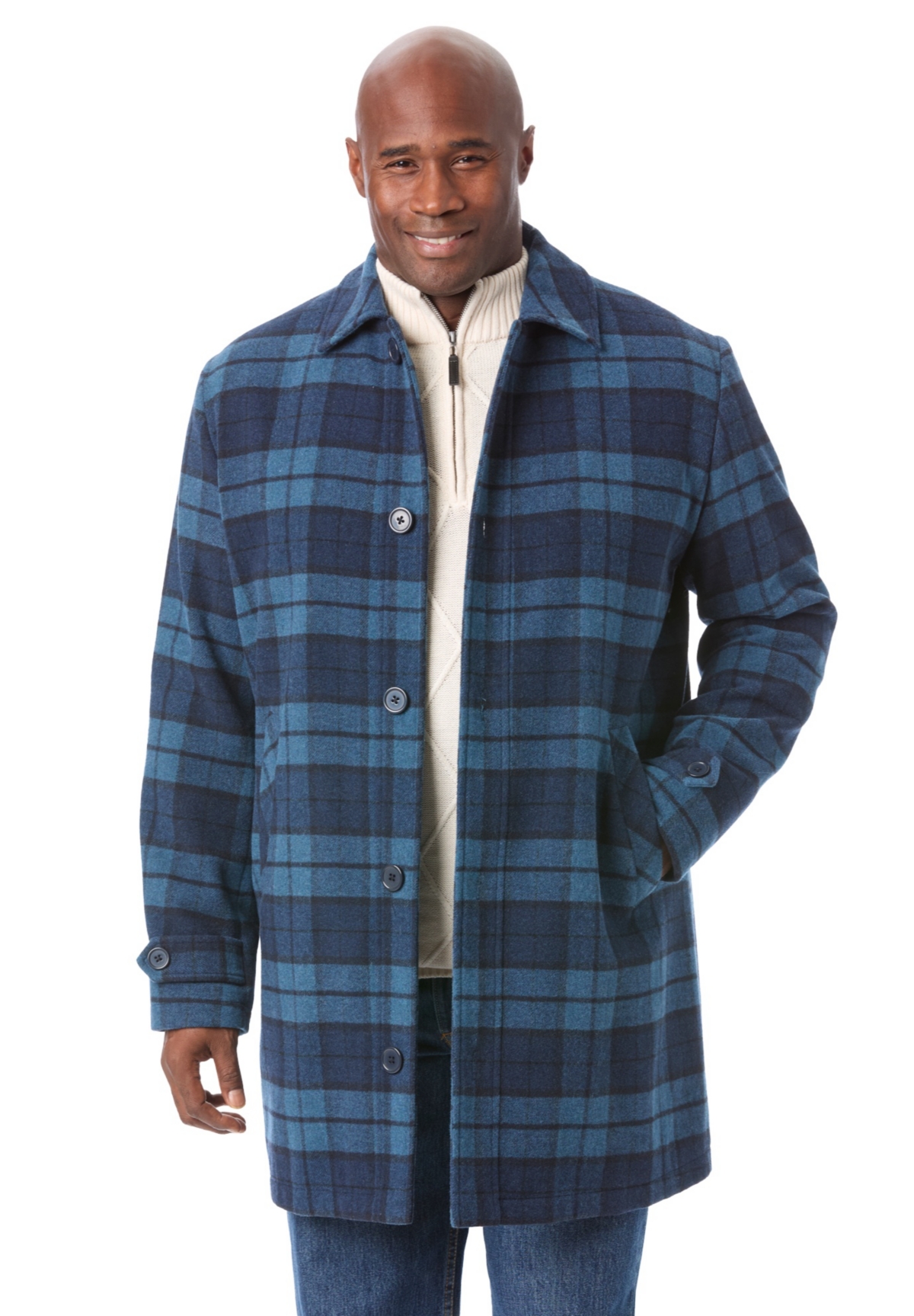 KingSize Big & Tall Wool Dress Coat