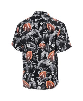 Men's Black Oregon Ducks Veracruz Cay First Down Blooms Button-Up Shirt
