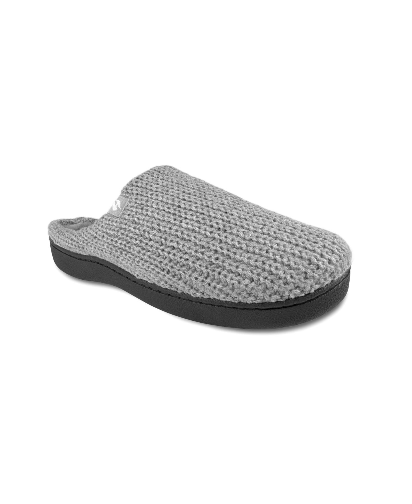 Мужские тапочки Heat Holders Asher Rib Knit Scuff Slippers, цвет: Серый — фото 1