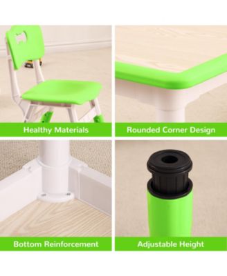 5-Pc HDPE Adjustable Graffiti Desktop Kids Activity Table Set