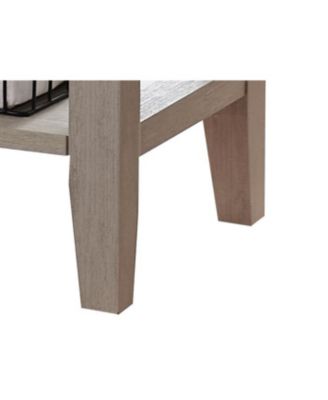 - Leffler Accent Side End Table with Drawer and Storage Shelf, Nightstand Bedside Table