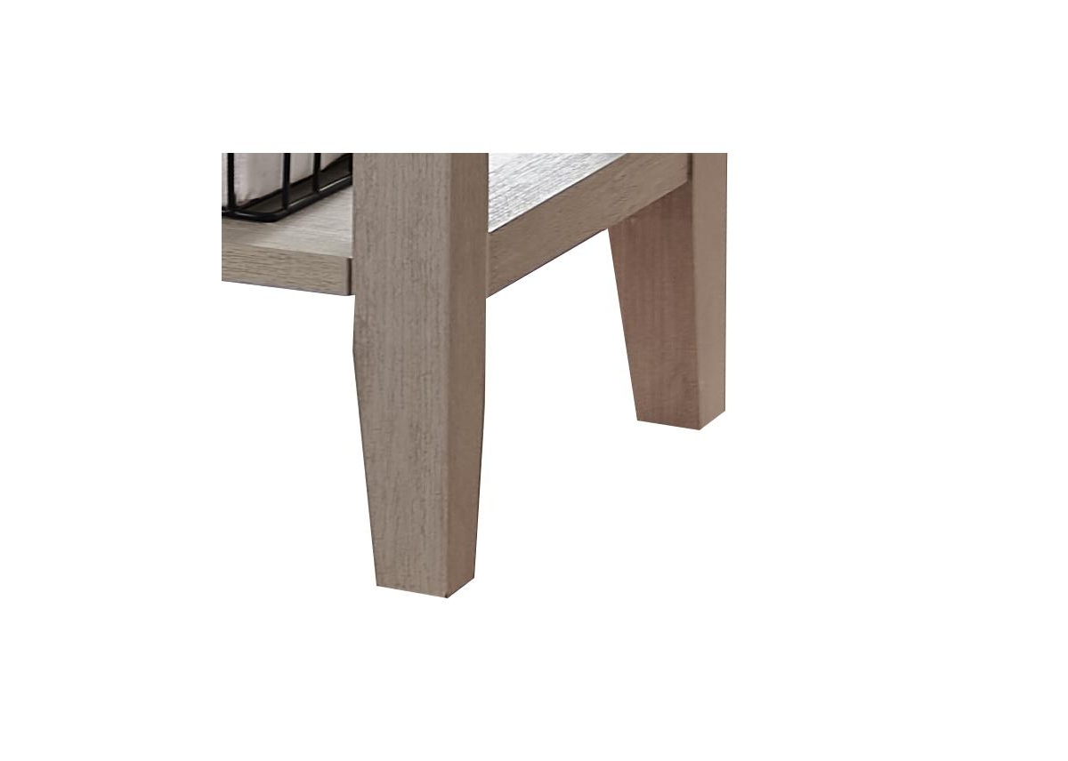 Kings Brand Furniture Leffler Accent Side End Table with Drawer and Storage Shelf, Nightstand Bedside Table - Off-white