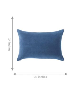 Stella Plush Velvet Lumbar Throw Pillow Covers, 14"x 20", Set of 2