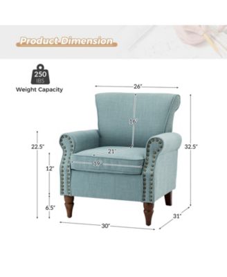 Mooresville Upholstered Armchair with Solid Wood Legs