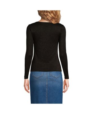 Women's Long Sleeve Rib Square Neck Tee