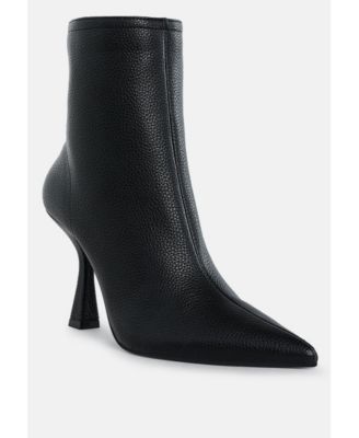 Farnak Metallic Pointed Toe Ankle Boots