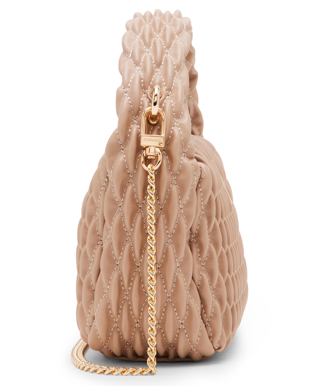 Anne Klein Rounded Ruched Small Crossbody Bag In Brown