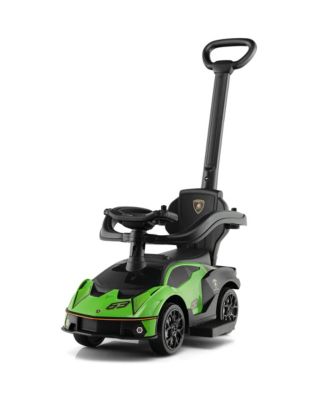 3-in-1 Licensed Lamborghini Ride on Push Car Stroller Sliding Car w/ Sound